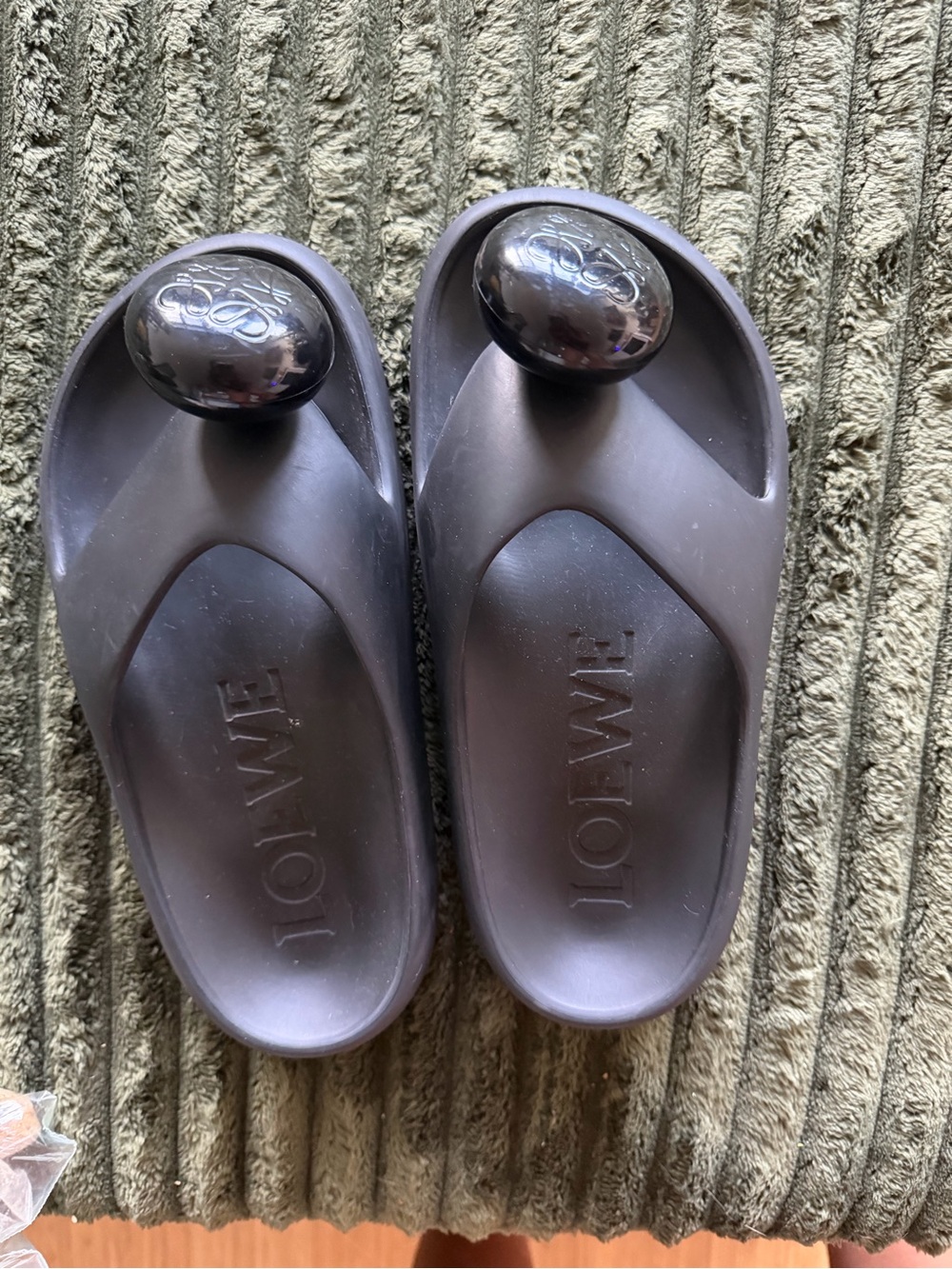 Loewe Black foam Slide Sandals with